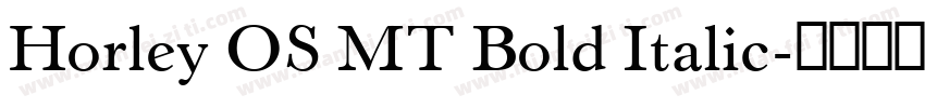 Horley OS MT Bold Italic字体转换
